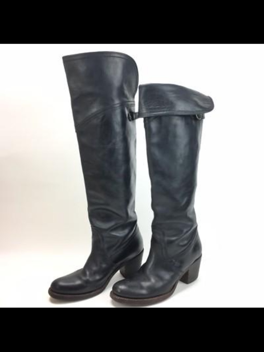 Frye Jane Convertible Over-the-Knee Cuff Leather Boots Size 8